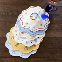 Slobber baby summer thin male baby bib waterproof newborn pure cotton bib female princess 360 degree rotation