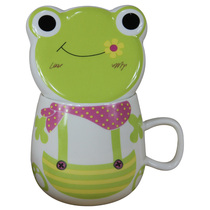 Frog animal Cup creative Frog Cup cute personality large with lid mug with ceramic cup water Cup Breakfast Cup
