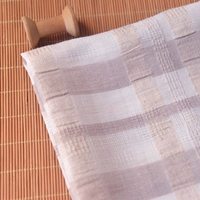 Linen kết cấu lưới rìa nhuộm polyester vải Welt Art nhỏ tươi thở mùa hè vải quần áo váy - Vải vải tự làm vải thun lạnh họa tiết