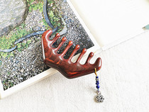 Small Exquisite Massage comb rhinoceros red sandalwood log wide tooth massage comb First Encounter 」