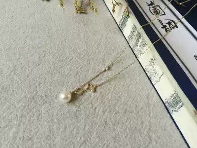 Small exquisite natural freshwater pearl 925 sterling silver necklace