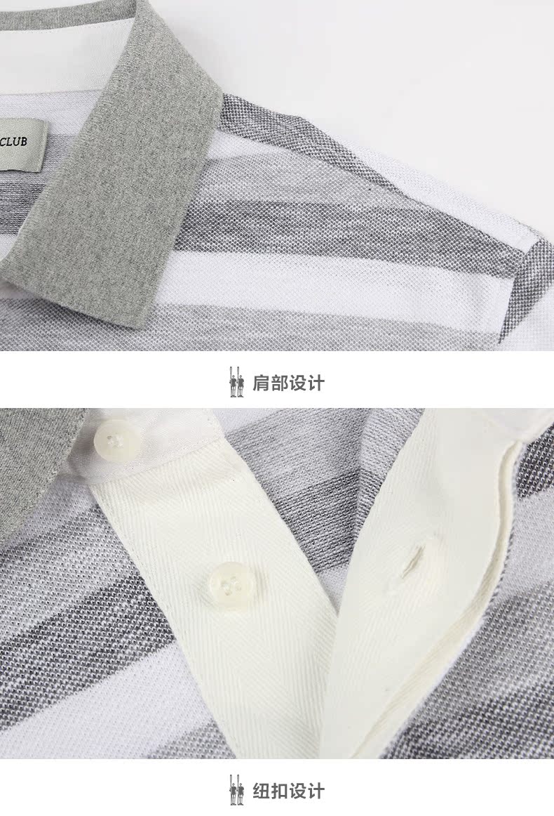 Câu lạc bộ chèo thuyền Cotton mùa hè Áo thun nam ngắn tay áo thun kẻ sọc thường xuyên Áo thun mỏng cho nam áo thun polo