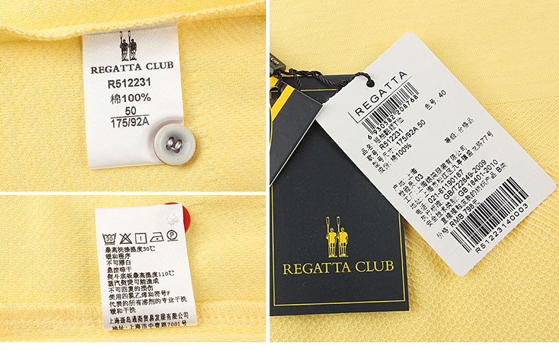 Regatta Club Mùa Hè Nam Cotton Ngắn Tay Áo T-Shirt Ve Áo Giản Dị Màu Rắn Nửa Tay Áo Lỏng Lẻo Nam POLO Áo Sơ Mi