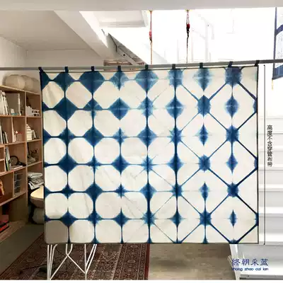 ) ▋ Hand tie-dyed cotton curtain half curtain curtain 120x 145cm LZ12 shallow