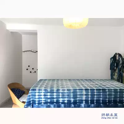 ) Original handmade tie-dyed cotton fabric tablecloth 145x200 ZB6