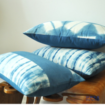 ) ▋ capable) ▋ manual tie-dye Aizen-cotton gong neng zhen yao zhen headrest 30x 48cm YZ567