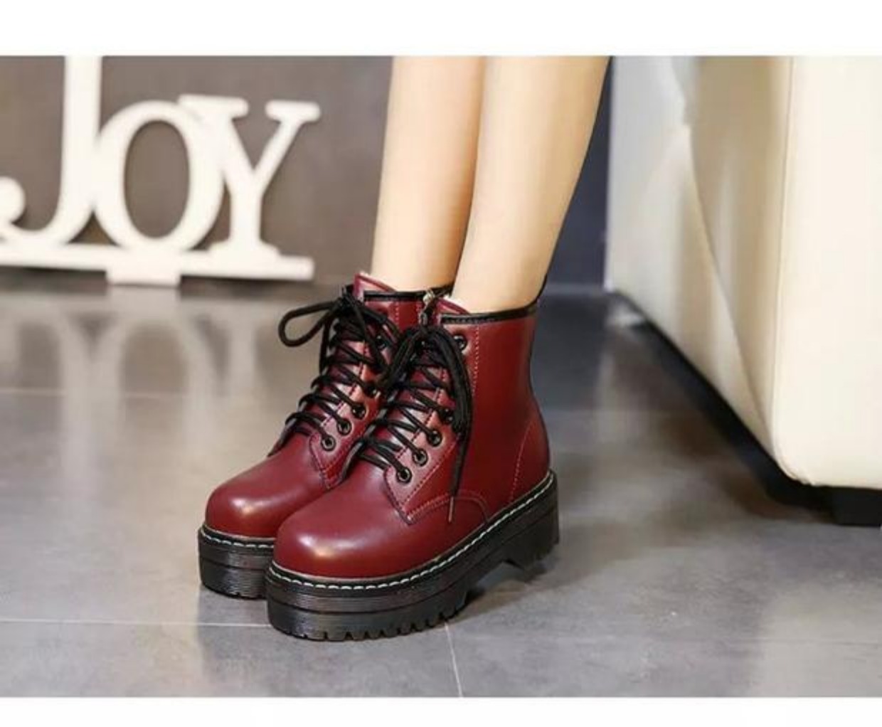Mori cô gái có khóa kéo bánh xốp dày Oxford cao để giúp retro gió Anh đại học Martin giày nữ khởi động giày nữ cao cổ