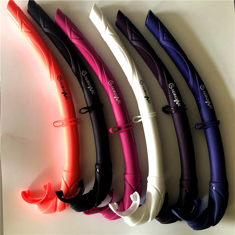 SURGING freediving snorkel full silicone hose wet snorkel freediving silicone tube snorkeling
