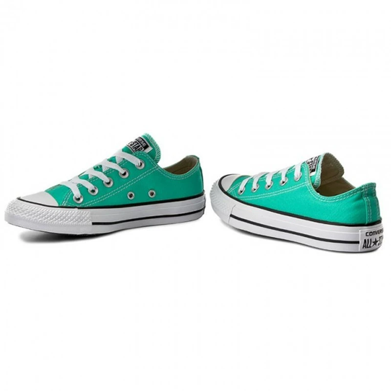 CONVERSE Converse Cổ điển Màu xanh bạc hà Màu xanh lá cây Retro Thấp Cắt vải thông thường 155737C - Plimsolls