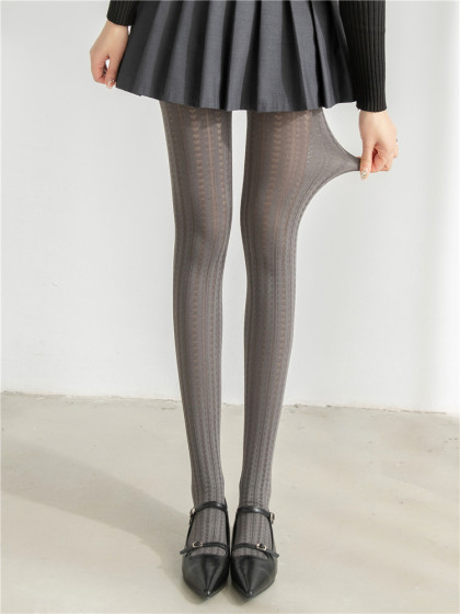 美拉德袜子咖色系打底裤袜爱心连裤袜黑丝春秋冬加厚白丝灰色丝袜