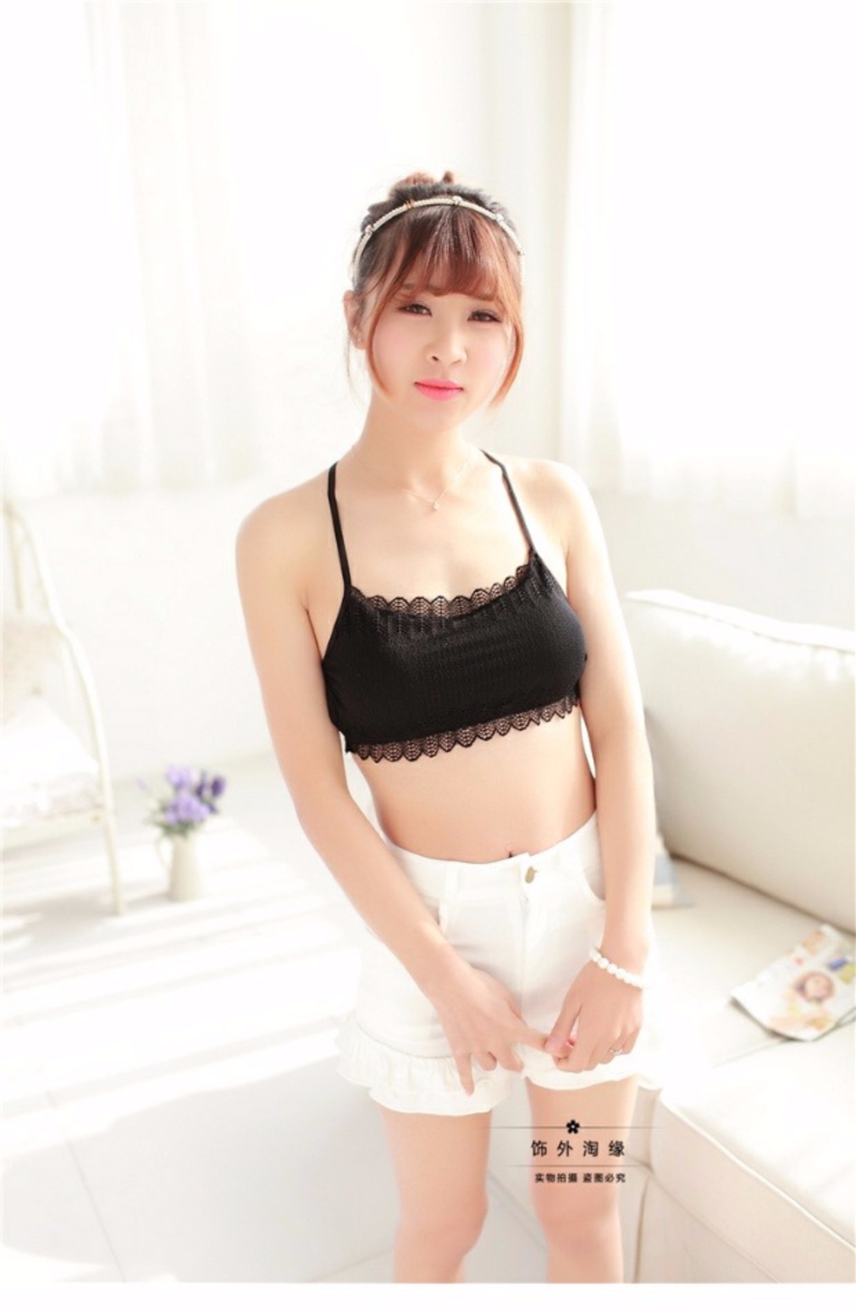 Sexy openwork ren trở lại chéo đồ lót bọc ngực đẹp trở lại dưới ống treo trên mỏng treo với miếng đệm ngực áo quây ngực