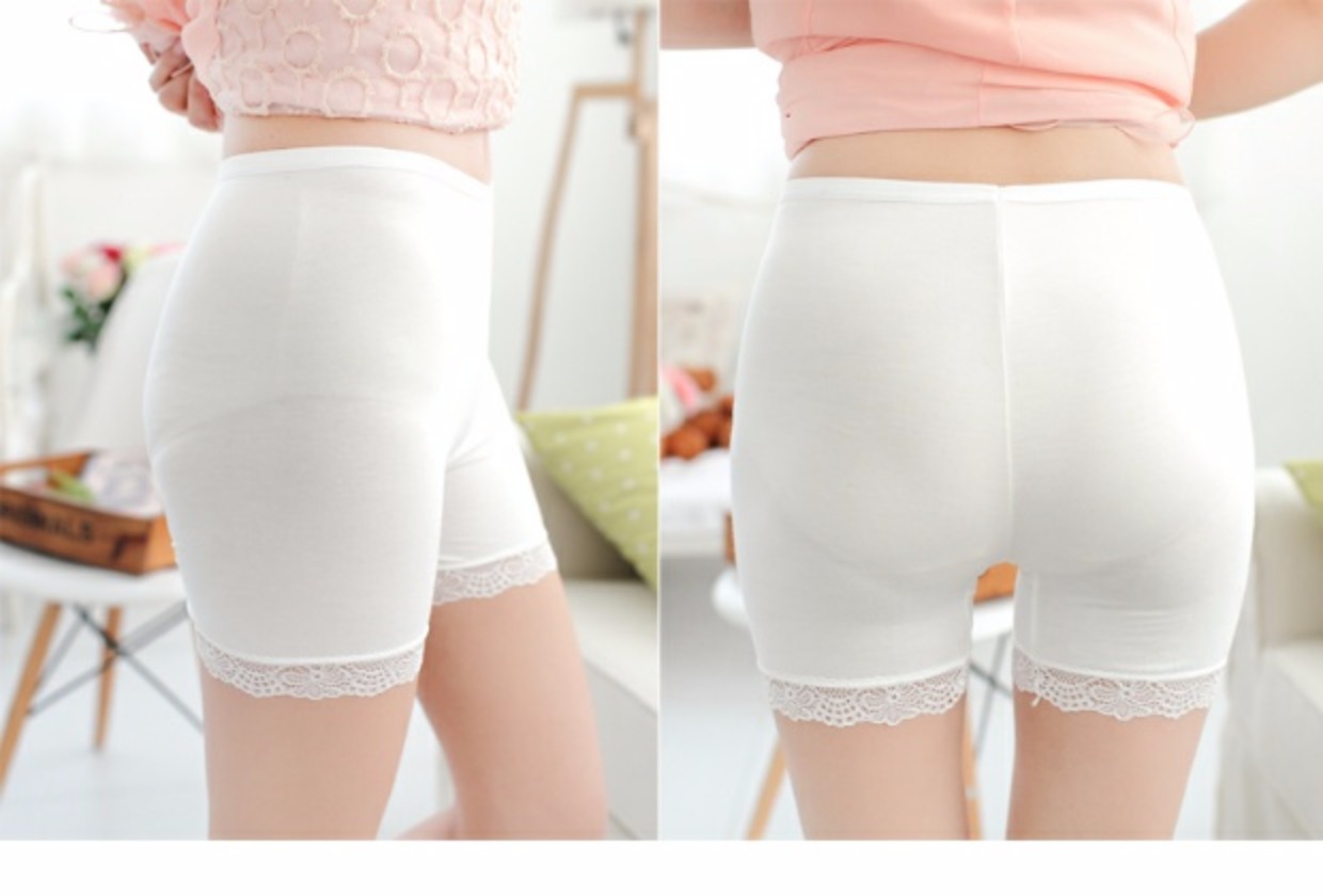 Joker ren chống ánh sáng không dấu vết ba điểm quần an toàn nữ mùa hè cotton mỏng là quần short bảo hiểm đáy mỏng - Quần tây thường shop quần áo nữ