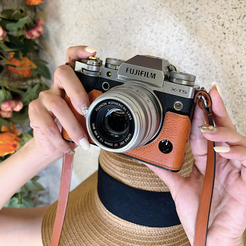 Fujifilm Xt5 Fuji Leather Case Leather Half Case Gariz Xt4 Genuine