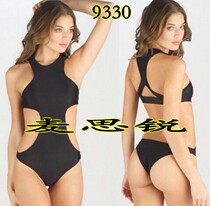 Black Sexy One Piece Fashion Swimsuit Beachwear Dance Training Suit Aerobics Tights