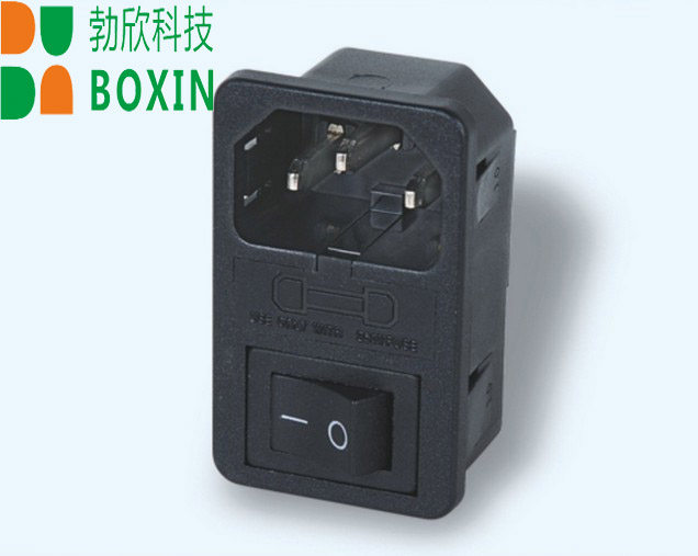 AC Power Socket Industrial Socket Pint Character Seat C14 With Switch 3 Fit 1 Switch With Lamp Bronze Feet