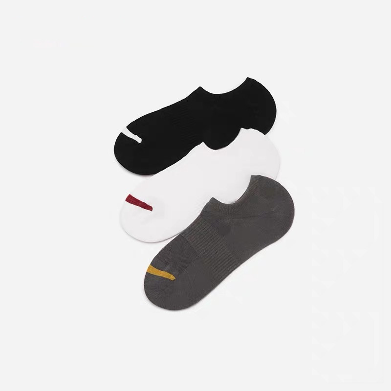 Hot Air Hotwind New Spring Summer Invisible Socks Sport Perspiration Pure Color Short Socks Moisture Absorption Low Anti Slip Pure Cotton Socks