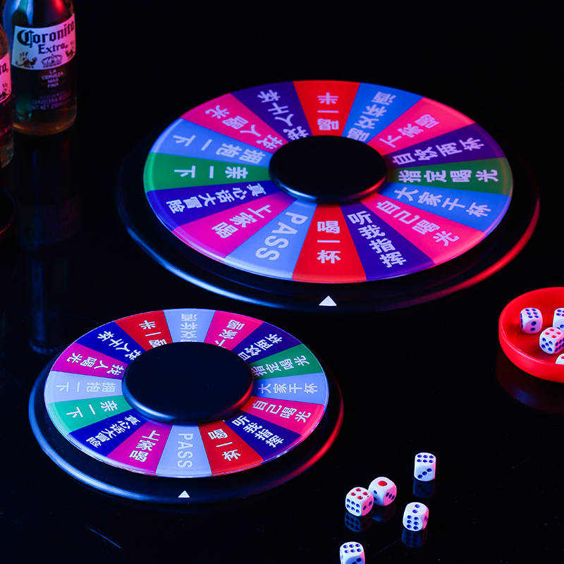 Wine Commandant new wine roulette Bar Supplies Double sided KTV Bar Drinking Game Entertainment Luminous Turntable