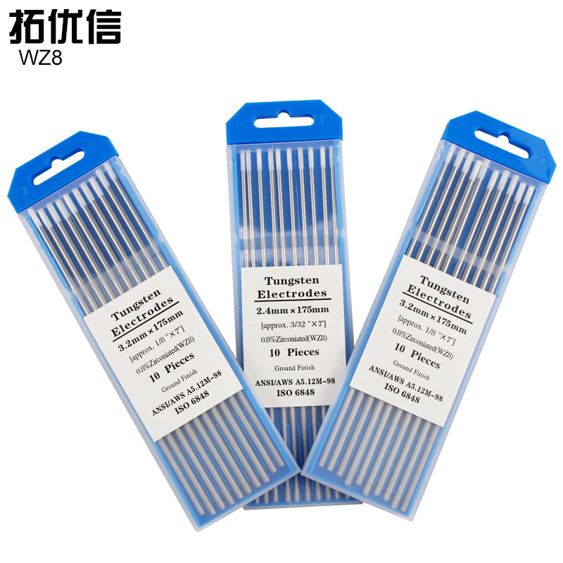 WZ8 175 zirconium tungsten electrode white head tungsten needle 1 0 1 6 2 0 2 4 3 0 3 2 4 0*175mm