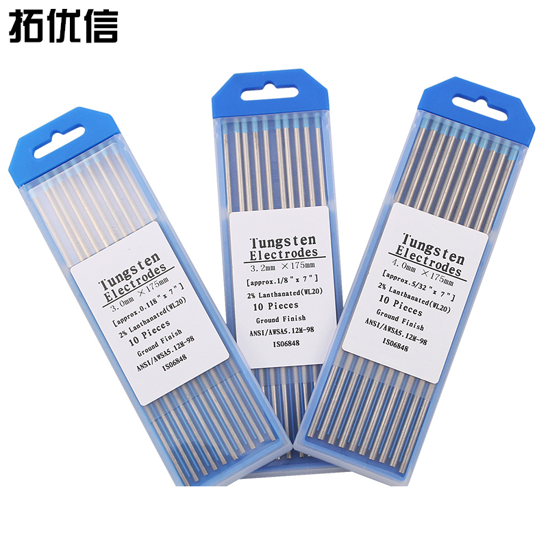 WL20 Blue Head Tungsten Needle Lanthanum Tungsten 1 0 1 6 2 0 2 4 3 0 3 2 4 0 * 175MM Tungsten Electrode Tungsten Rod