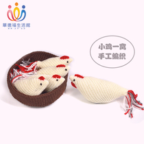 Waldorf Life Pavilion warm hand-made hand-woven childrens gift toys cute chicken family