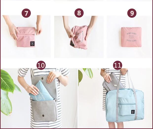 Túi du lịch nam và nữ ngăn kéo dung lượng lớn xách tay gấp không thấm nước khoảng cách du lịch Hàn Quốc túi xách du lịch cỡ lớn