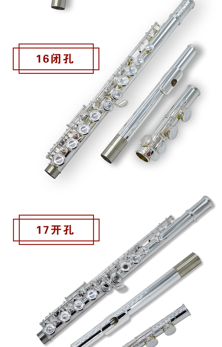 Sáo Vaughan chính hãng 16 lỗ kín 17 lỗ E key Nhạc cụ sáo cho người mới bắt đầu chơi chuyên nghiệp - Nhạc cụ phương Tây đàn