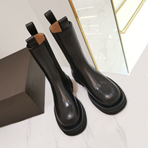 High board this spot velvet booties Childrens British style thick bottom mid-tube chimney Chelsea boots FAR BV Martin boots