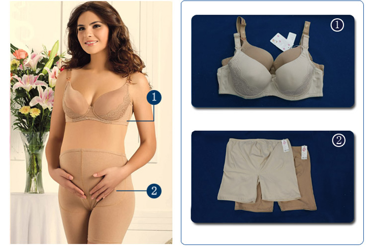 Modal flat foot safety pants four-corner maternity pants high waist solid color glossy knickers