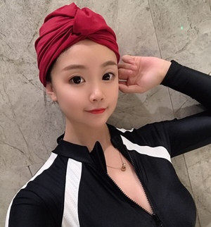 Fashion Spa Swimsuit Woman Cute Day Ensemble Long Hair Special Increased Code Handmade Stereo Swimming Cap Woman Cute Korea