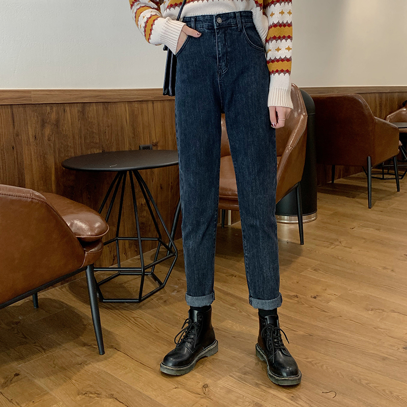 Pear Shape Pants Children Fat Younger Sister Loose Smoke Tubes Pants High Waisted Jeans Fat Mm 90% Straight Drum Pants 200 Catty