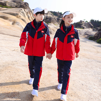 Primary school uniform assault suit suit autumn and winter childrens class suit plus velvet junior high school students spring and autumn winter three sets