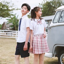Primary school speech contest childrens suit jk uniform boys and girls ten-year-old growth dress summer class uniform graduation uniform