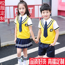 Kindergarten graduation photo costume British style summer primary school students recitation chorus suit ten-year-old growth dress