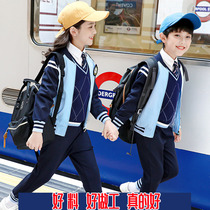School uniform suit chun qiu zhuang pupils Sportswear children grade class uniform men kindergarten yuan fu three-piece suit