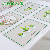 Western food mat European PVC color printing placemat Waterproof non-slip heat insulation table mat Leave-in environmental protection dish dish heat insulation mat