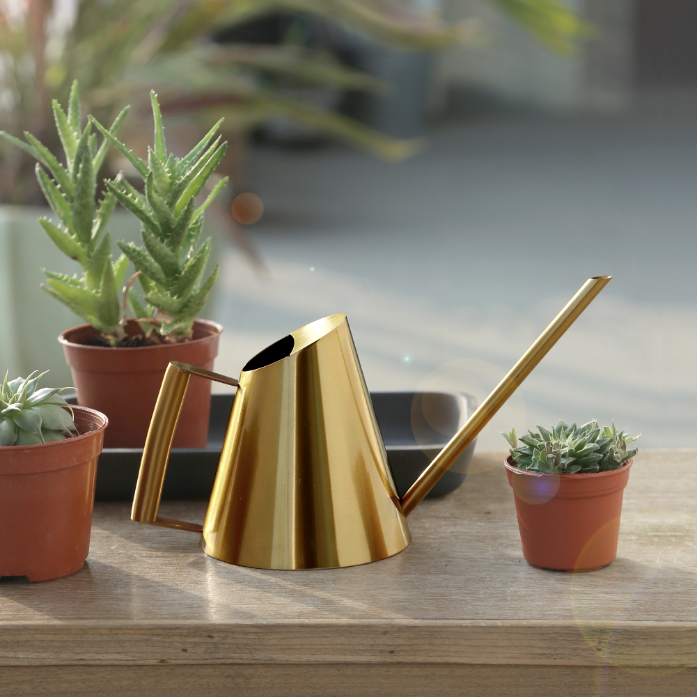 Nordic Long Mouth Watering Pot stainless steel Home Flowers Sprinklers Small Gardening Plants Potted Watering Watering Pot