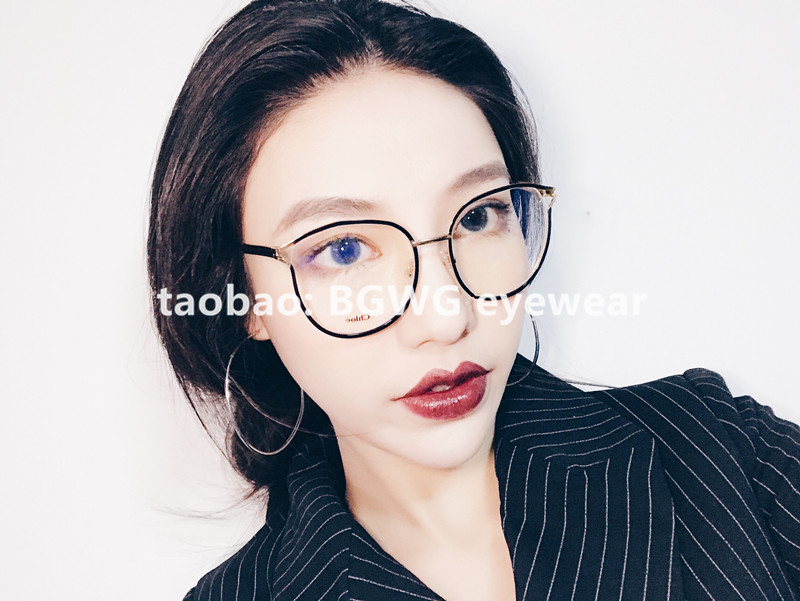 BGWG kính mắt mới khung lớn khuôn mặt cô gái nhỏ cận thị kính khung mùa xuân chân gương phẳng thủy triều kính bảo vệ mắt