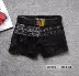 Mùa thu và mùa đông phụ nữ mới thân hình mảnh mai lông xù giả lông thỏ khâu quần short da PU Quần da của phụ nữ Quần Joker khởi động quần thủy triều Quần short