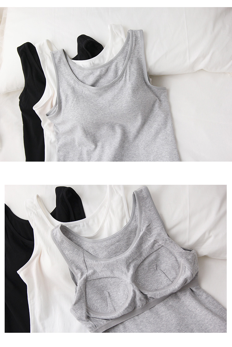 95% cotton BRA mùa xuân và mùa hè chống chói vest thể thao không có vành thép áo vest cotton đáy áo áo thun nữ ba lỗ siêu sang
