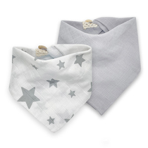 Gauze triangle towel 0-24 months baby cotton water suction water towel girl solid color male baby soft scarf