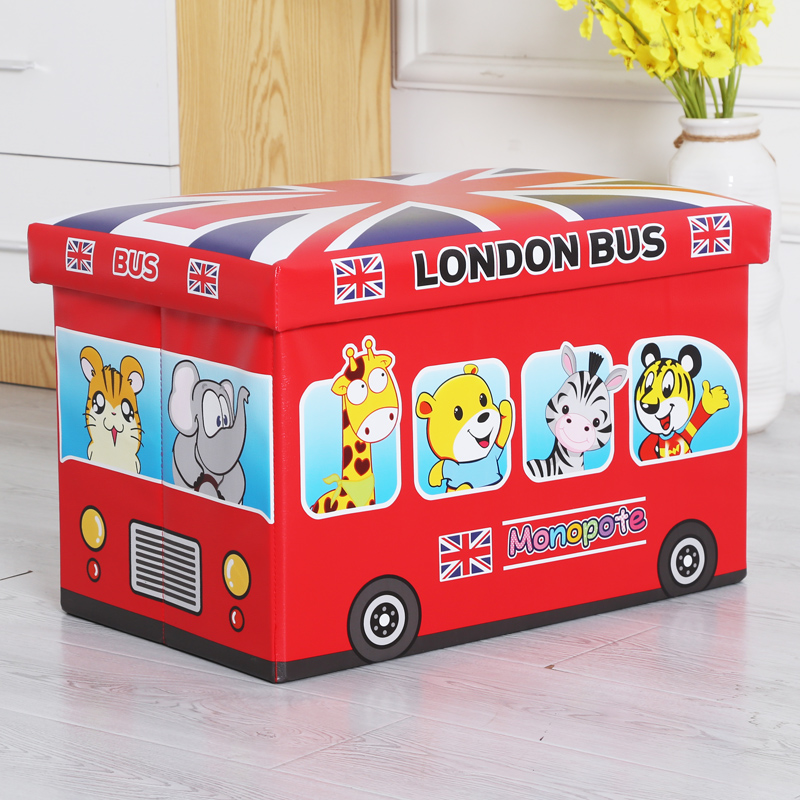 Baby accommodating stool storage stool can sit as NPC thickened cartoon children's toy containing box for changing shoes stool sofa