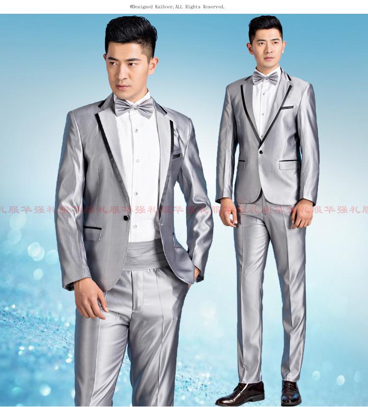 Trang phục nam sân khấu mỏng phù hợp với chú rể váy cưới chú rể phục vụ chủ nhà ca sĩ trang phục thoi trang nam