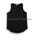 KISSNATE cotton đường phố đặc biệt KANYE hem vòng cung nam và nữ cặp đôi mồ hôi thể thao vest Bieber áo thun 3 lỗ nam Lót