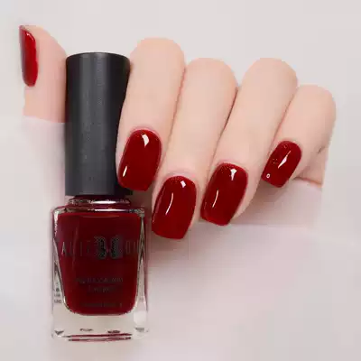 Autumn/winter color nail polish tear-free roast armor tasteless quick-drying long lasting Bordeaux deep plasma color wine red