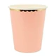 270 мл горячей золотисто -бумажной чашки 8 светло -розовый