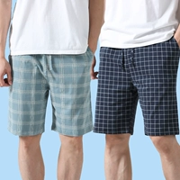 [Чистый хлопок] Королевская синяя клетка + дымчато-синяя клетка