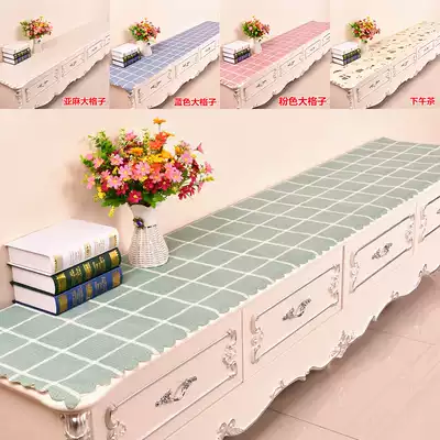 Modern simple rabbit wash imitation cotton linen PVC tablecloth waterproof oil-proof rectangular TV cabinet table mat coffee table mat
