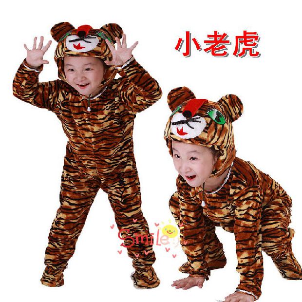 Biểu diễn mẫu giáo, trang phục biểu diễn hổ nhỏ, trang phục biểu diễn hổ, trang phục động vật, trang phục, nhập vai quần áo cho bé gái