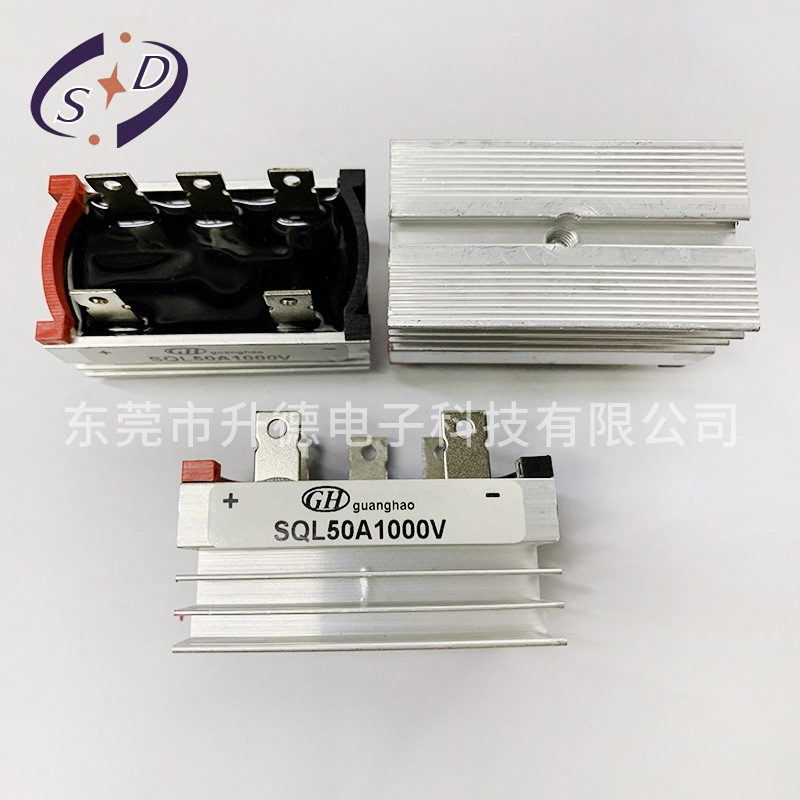 Three phase with heat dissipation rectifier SQL50-10 SQL50-10 SQL5010 SQL50A1000V SQL50A1000V bridge rectifier bridge stack