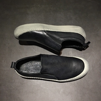 Spring new mens shoes trendy shoes Japanese wiping old loafers leather breathable lazy shoes platform shoes white shoes